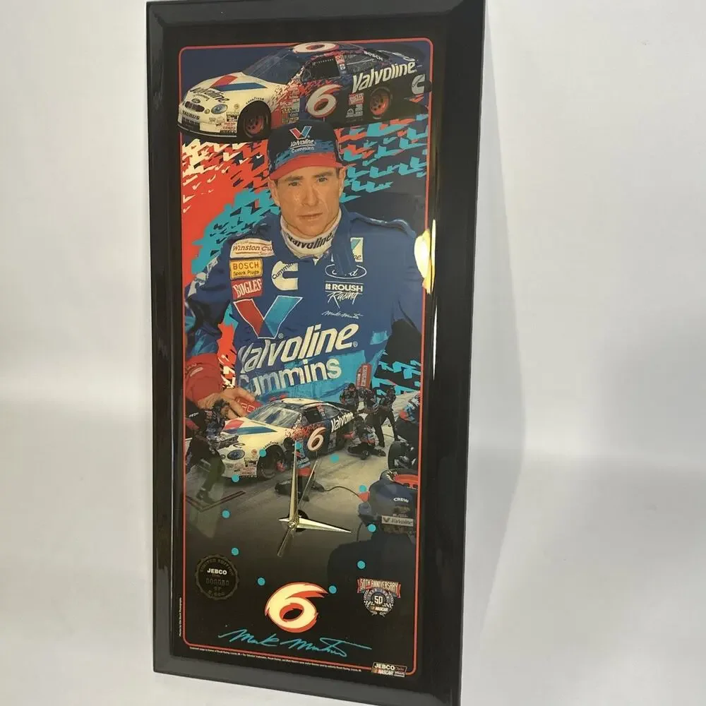 Jebco Limited Edition Clock NASCAR Mark Martin Valvoline #6 New In Box Vintage